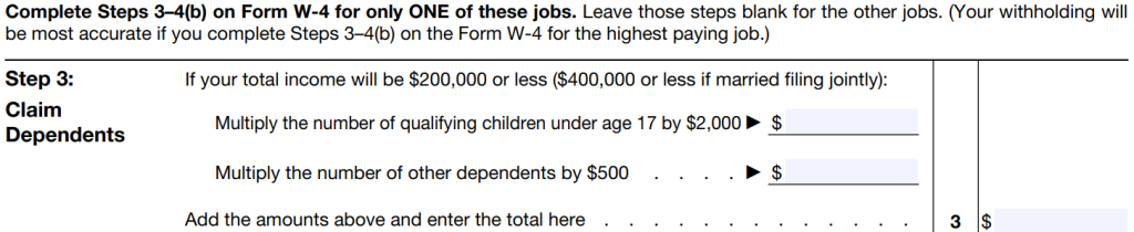 form w-4 step 3