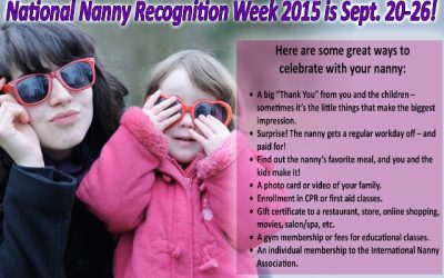 National Nanny Recognition Week 2015