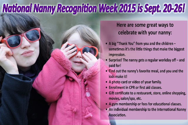 National Nanny Recognition Week 2015