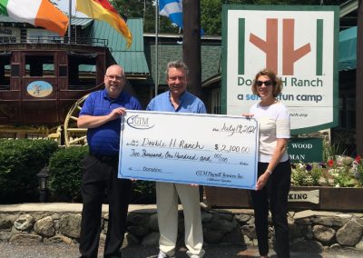 Double H Ranch receiving a large check